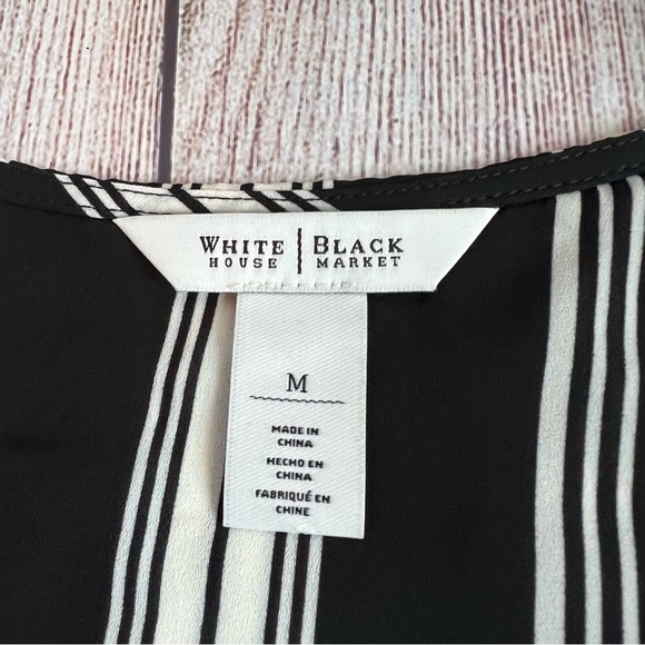 White House Black Market Striped Top Medium - Picture 4 of 7